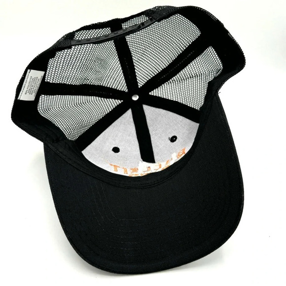 BULLEIT FRONTIER WHISKEY Black Trucker Hat Polyester Mesh and Cotton Adjustable - Picture 4 of 7